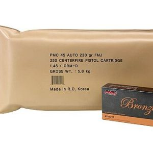 PMC AMMO 45 ACP 230GR FMJ-RN 250RD BATTLE PACK